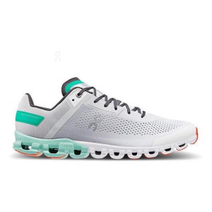 Tenis para Correr On Running Cloudflow Hombre Grises Turquesa | On_MX8463