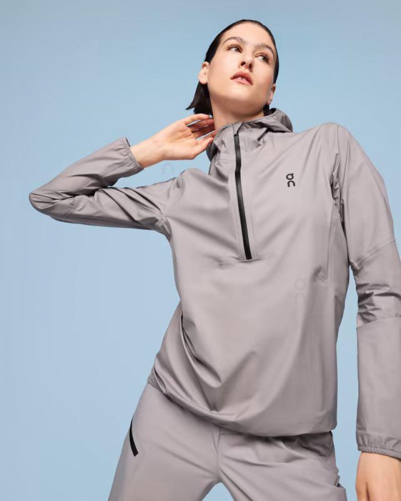 Chamarras On Running Impermeables Anorak Mujer Grises | On_MX8028