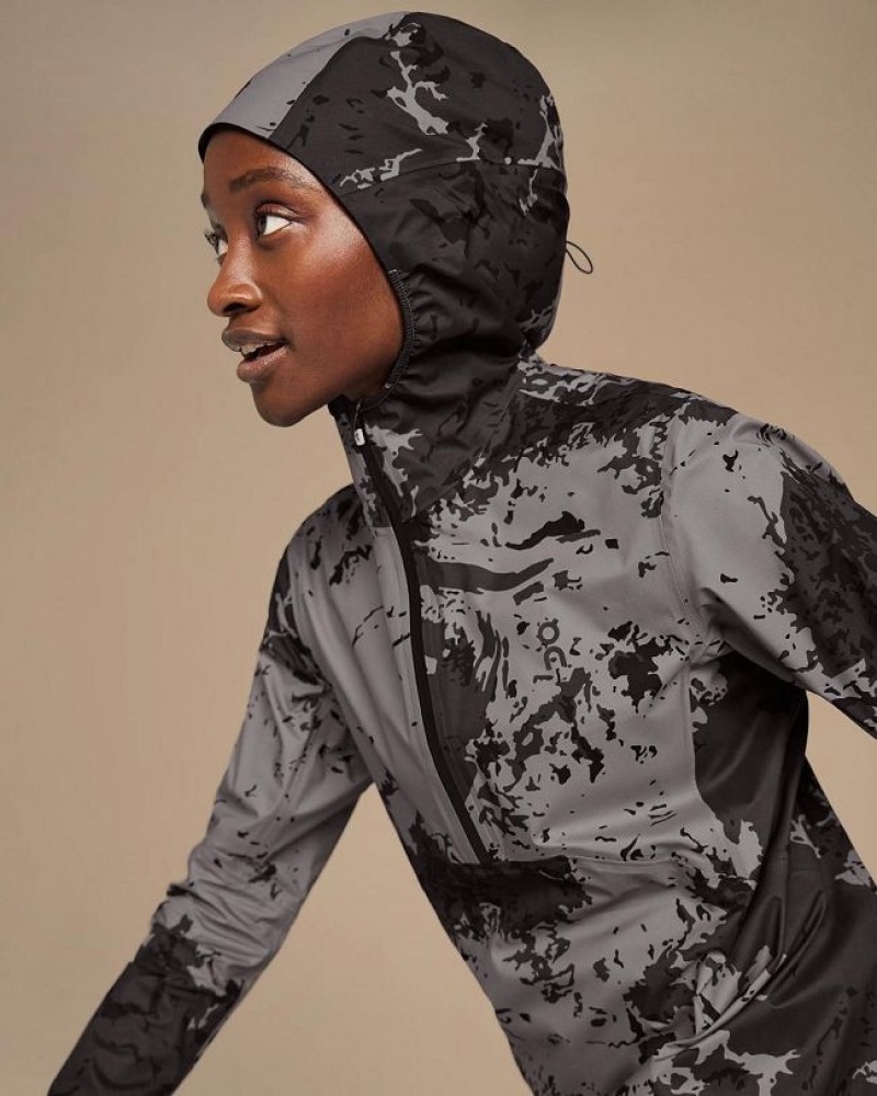 Chamarras On Running Impermeables Anorak Mujer Grises Negros | On_MX8093