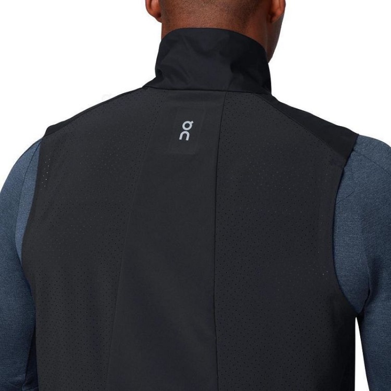 Chamarras On Running Weather Vest Hombre Negros | On_MX8489