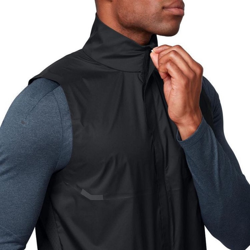 Chamarras On Running Weather Vest Hombre Negros | On_MX8489