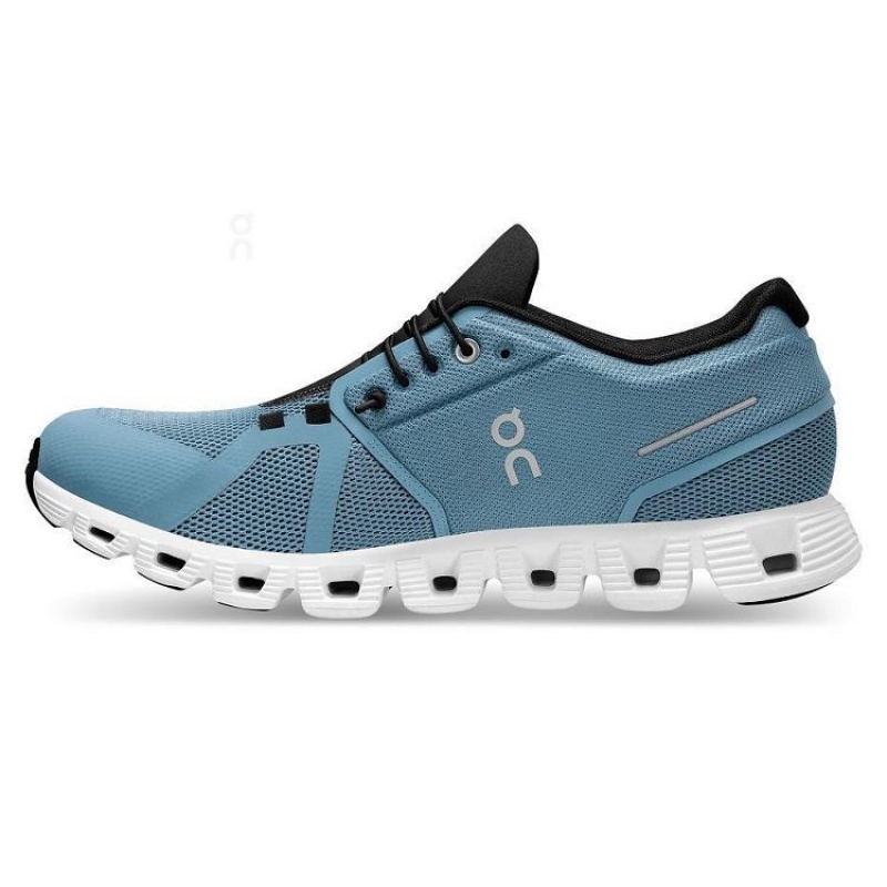 Tenis On Running Cloud 5 Hombre Azules Negros | On_MX8451