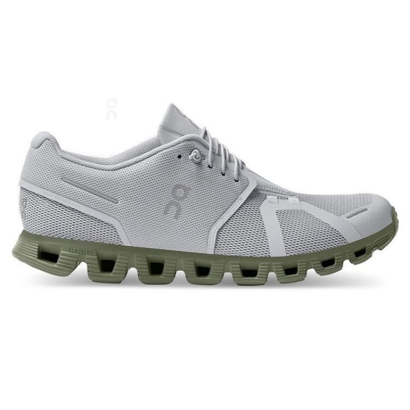 Tenis On Running Cloud 5 Hombre Grises Verde Oliva | On_MX8527