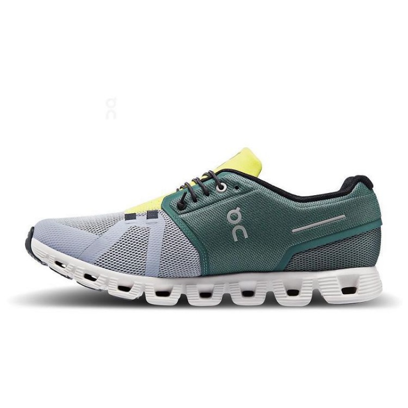 Tenis On Running Cloud 5 Hombre Verdes Grises | On_MX8562