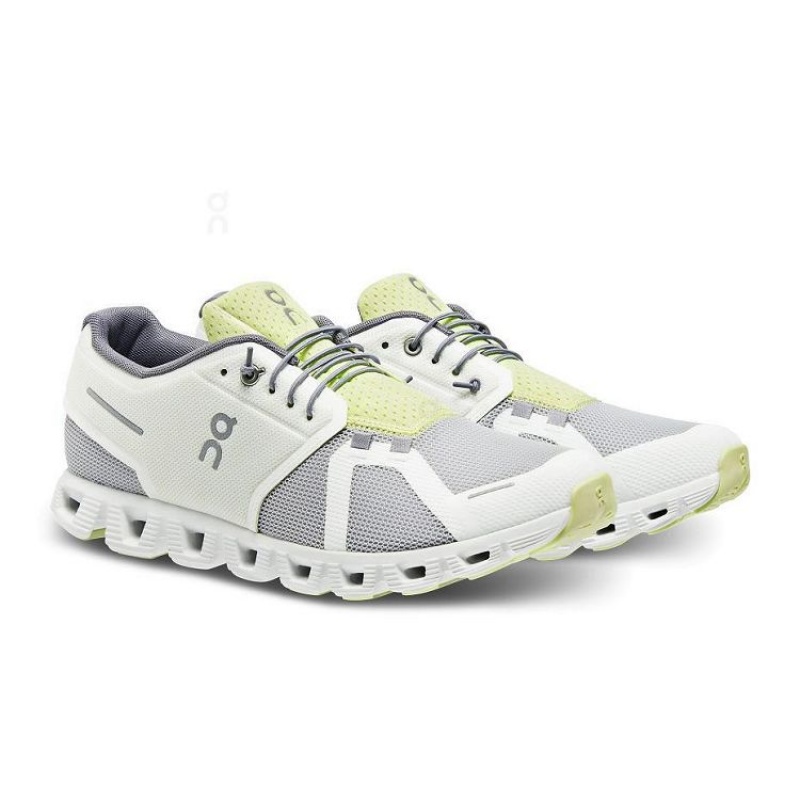 Tenis On Running Cloud 5 Push Hombre Grises Amarillos | On_MX9097