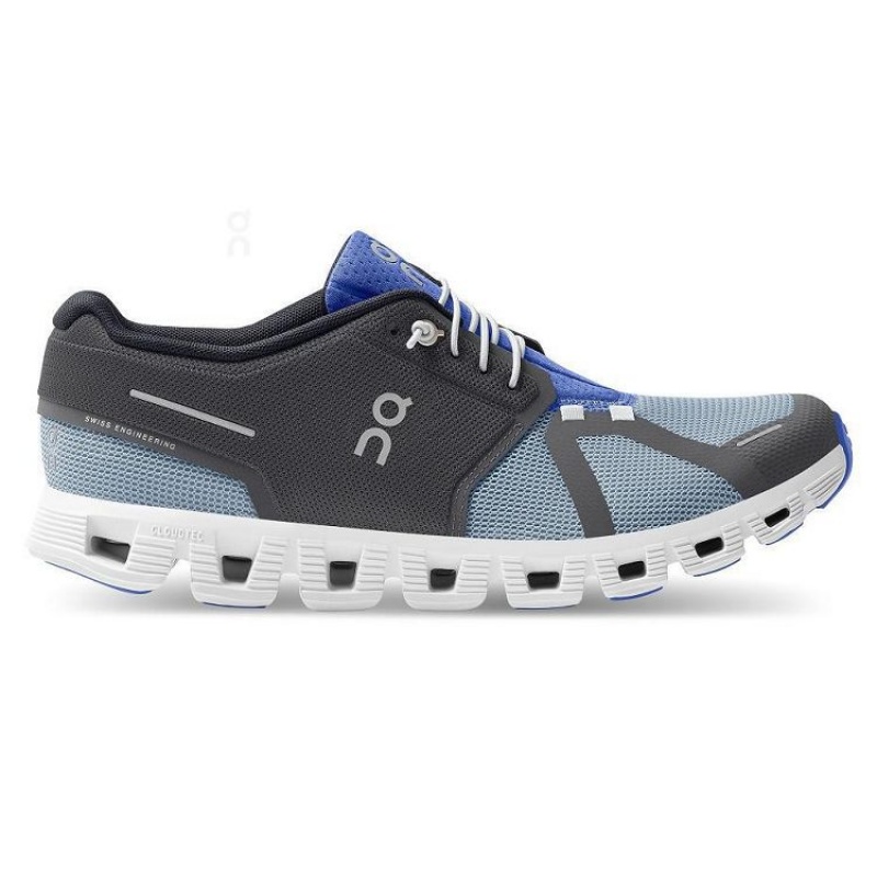 Tenis On Running Cloud 5 Push Hombre Grises Azules | On_MX8458