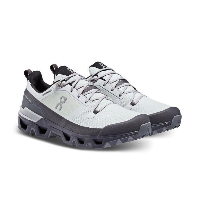 Tenis de Senderismo On Running Cloudwander Impermeables Hombre Blancos Grises | On_MX9001