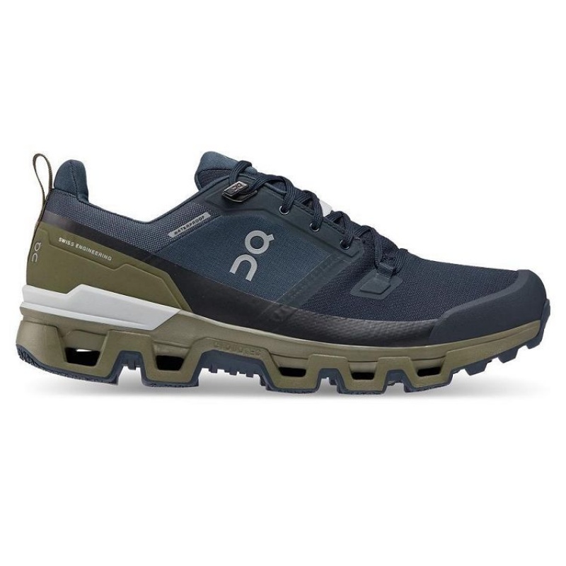 Tenis de Senderismo On Running Cloudwander Impermeables Hombre Azul Marino | On_MX8297