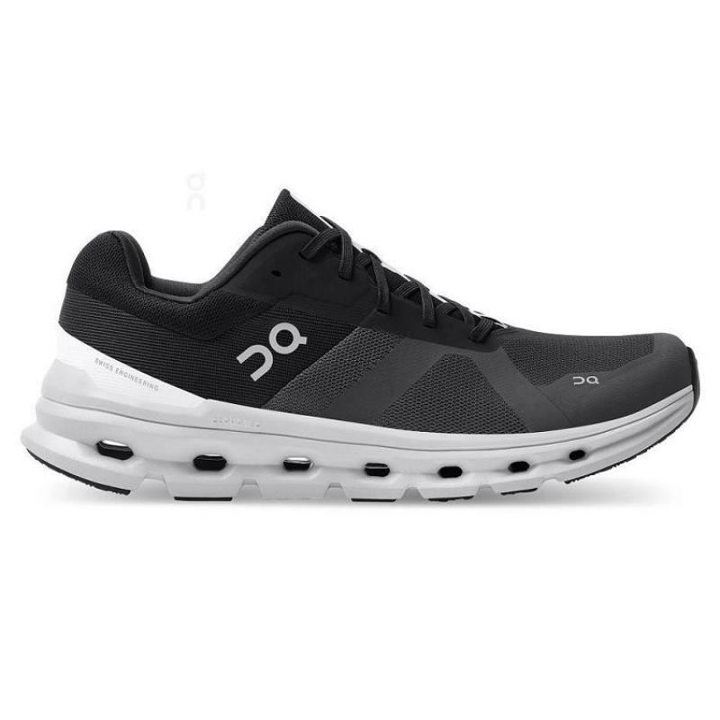 Tenis para Correr On Running Cloudrunner Anchos Hombre Negros Blancos | On_MX8920